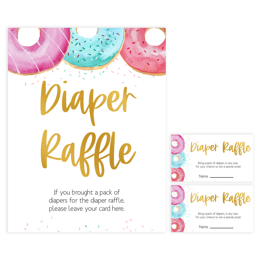 diaper raffle baby game, Printable baby shower games, donut baby games, baby shower games, fun baby shower ideas, top baby shower ideas, donut sprinkles baby shower, baby shower games, fun donut baby shower ideas
