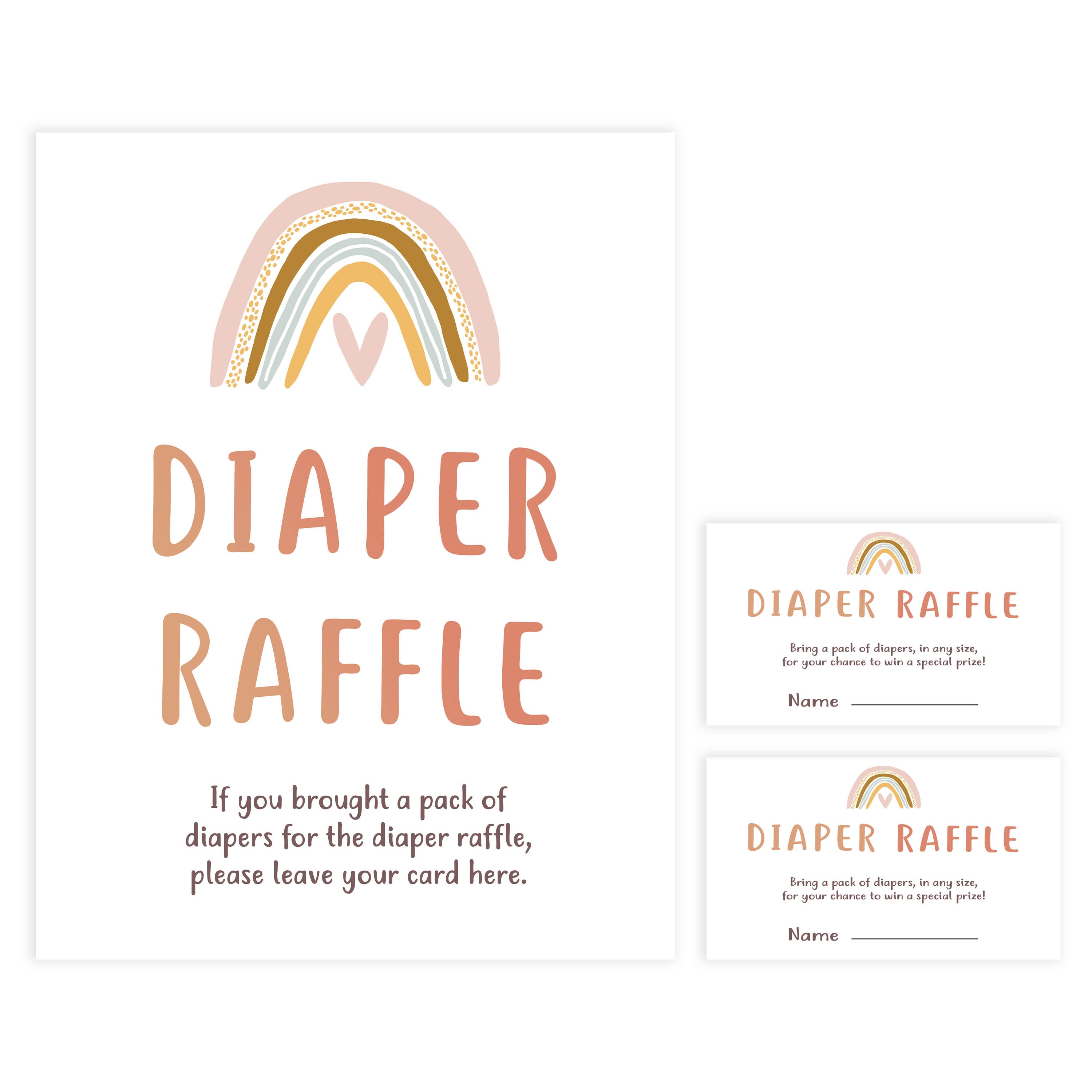 diaper raffle game, Printable baby shower games, boho rainbow baby games, baby shower games, fun baby shower ideas, top baby shower ideas, boho rainbow baby shower, baby shower games, fun boho rainbow baby shower ideas