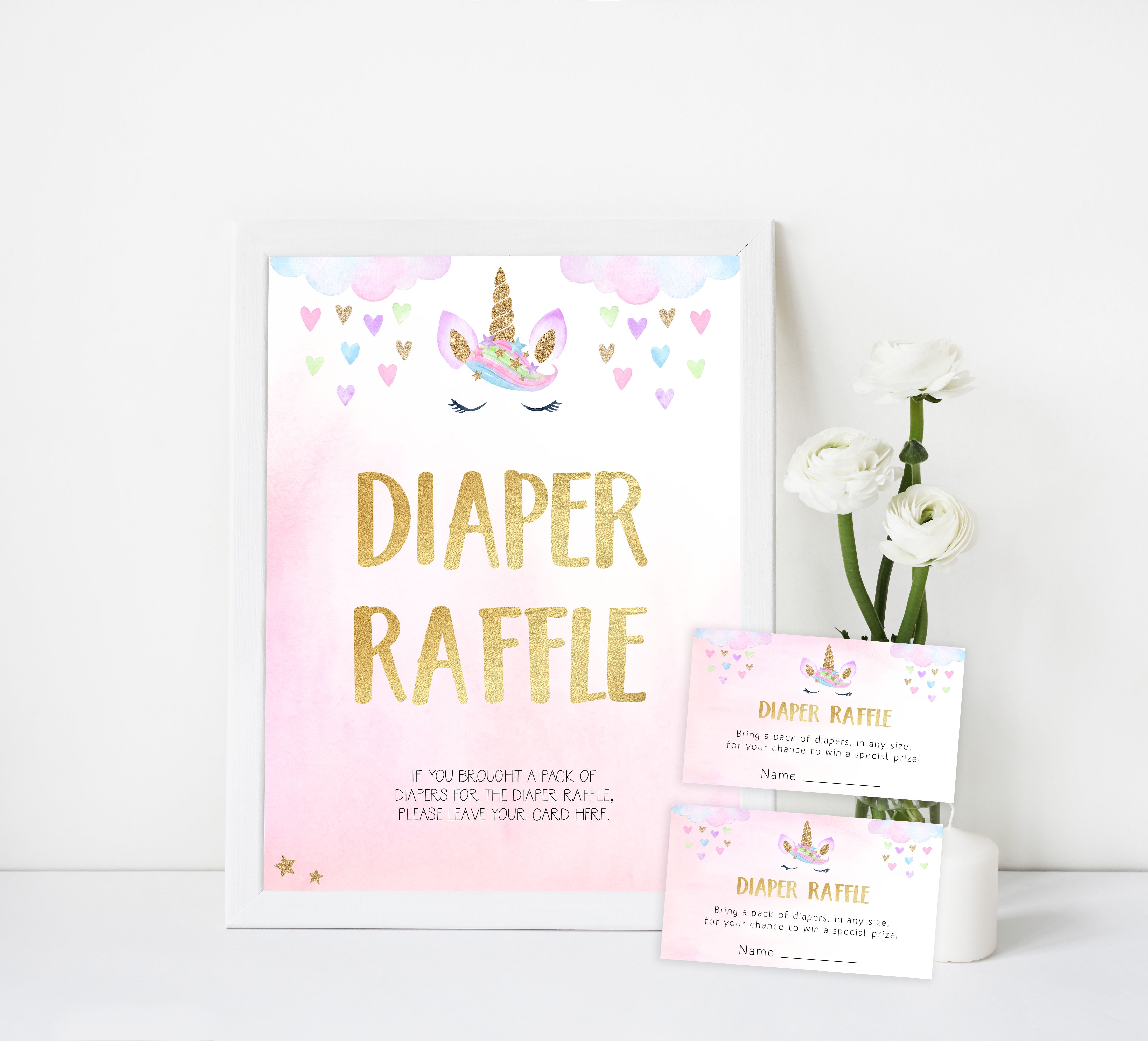 diaper raffle baby game, Printable baby shower games, unicorn baby games, baby shower games, fun baby shower ideas, top baby shower ideas, unicorn baby shower, baby shower games, fun unicorn baby shower ideas