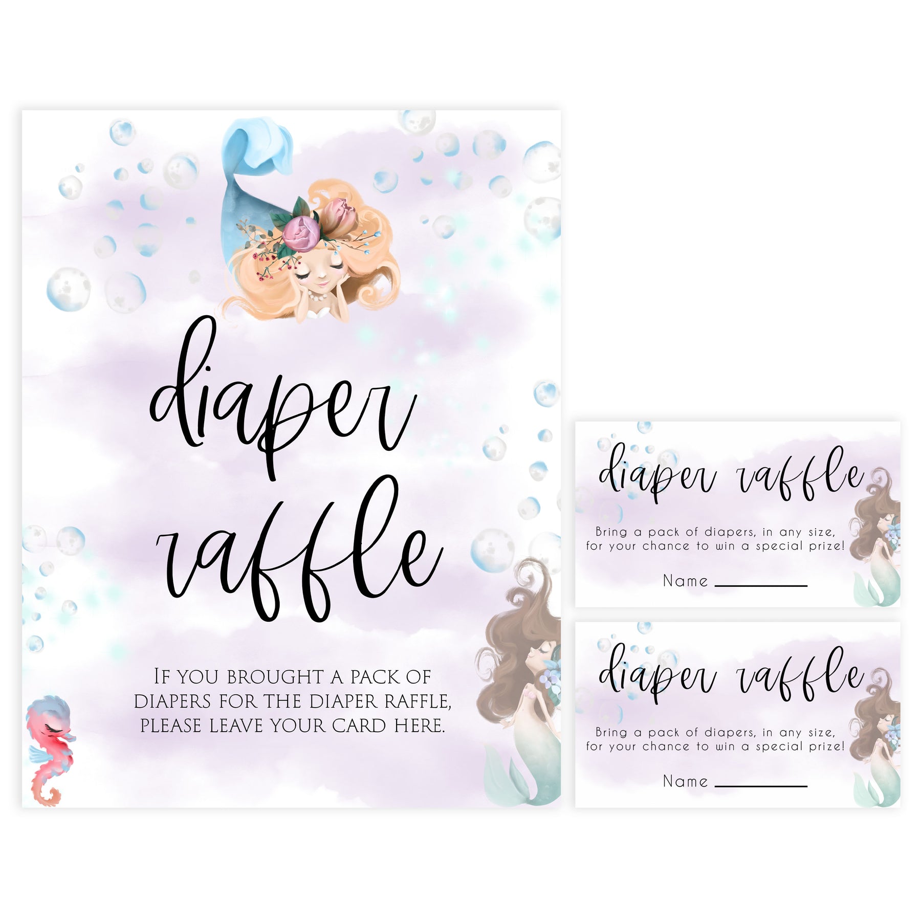 diaper raffle baby game, baby diaper raffle, Printable baby shower games, little mermaid baby games, baby shower games, fun baby shower ideas, top baby shower ideas, little mermaid baby shower, baby shower games, pink hearts baby shower ideas