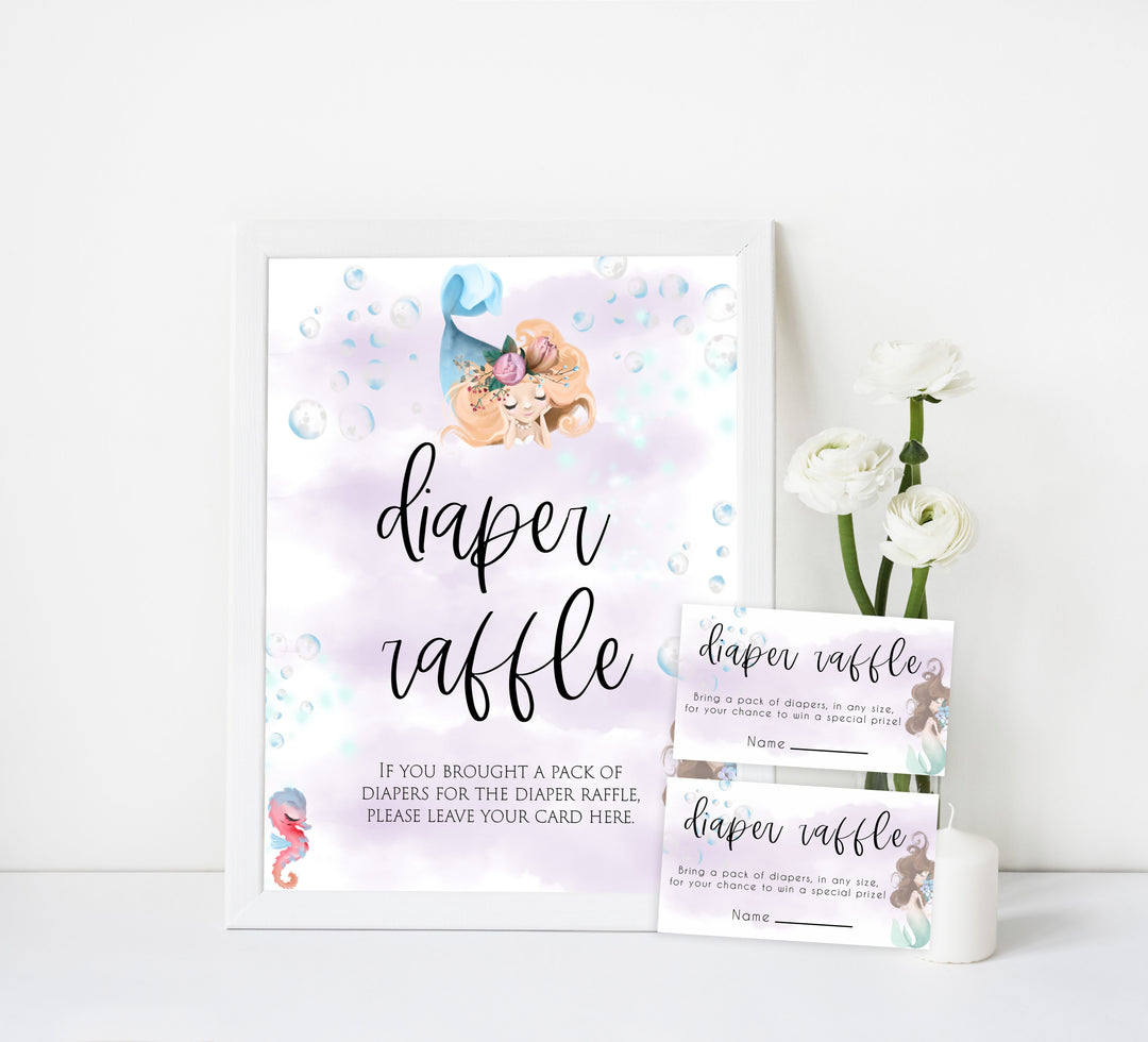 diaper raffle baby game, baby diaper raffle, Printable baby shower games, little mermaid baby games, baby shower games, fun baby shower ideas, top baby shower ideas, little mermaid baby shower, baby shower games, pink hearts baby shower ideas