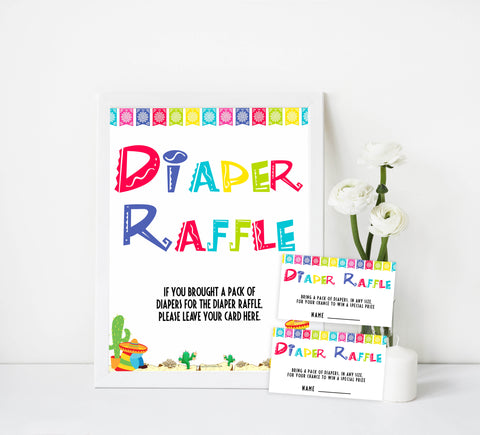 diaper raffle game, Printable baby shower games, Mexican fiesta fun baby games, baby shower games, fun baby shower ideas, top baby shower ideas, fiesta shower baby shower, fiesta baby shower ideas