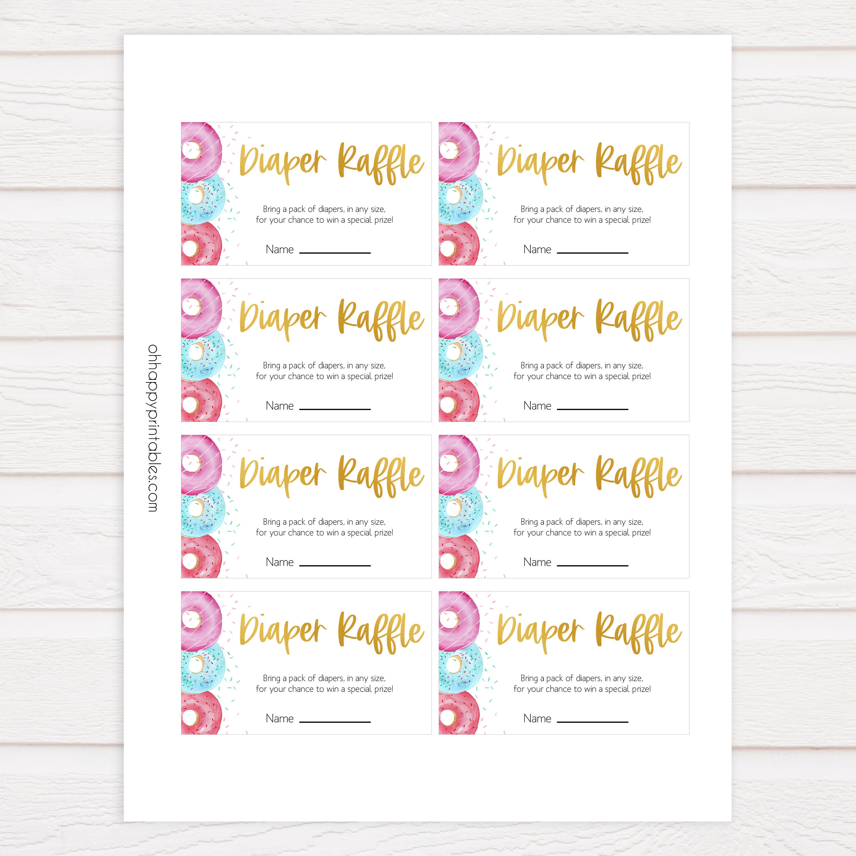 diaper raffle baby game, Printable baby shower games, donut baby games, baby shower games, fun baby shower ideas, top baby shower ideas, donut sprinkles baby shower, baby shower games, fun donut baby shower ideas