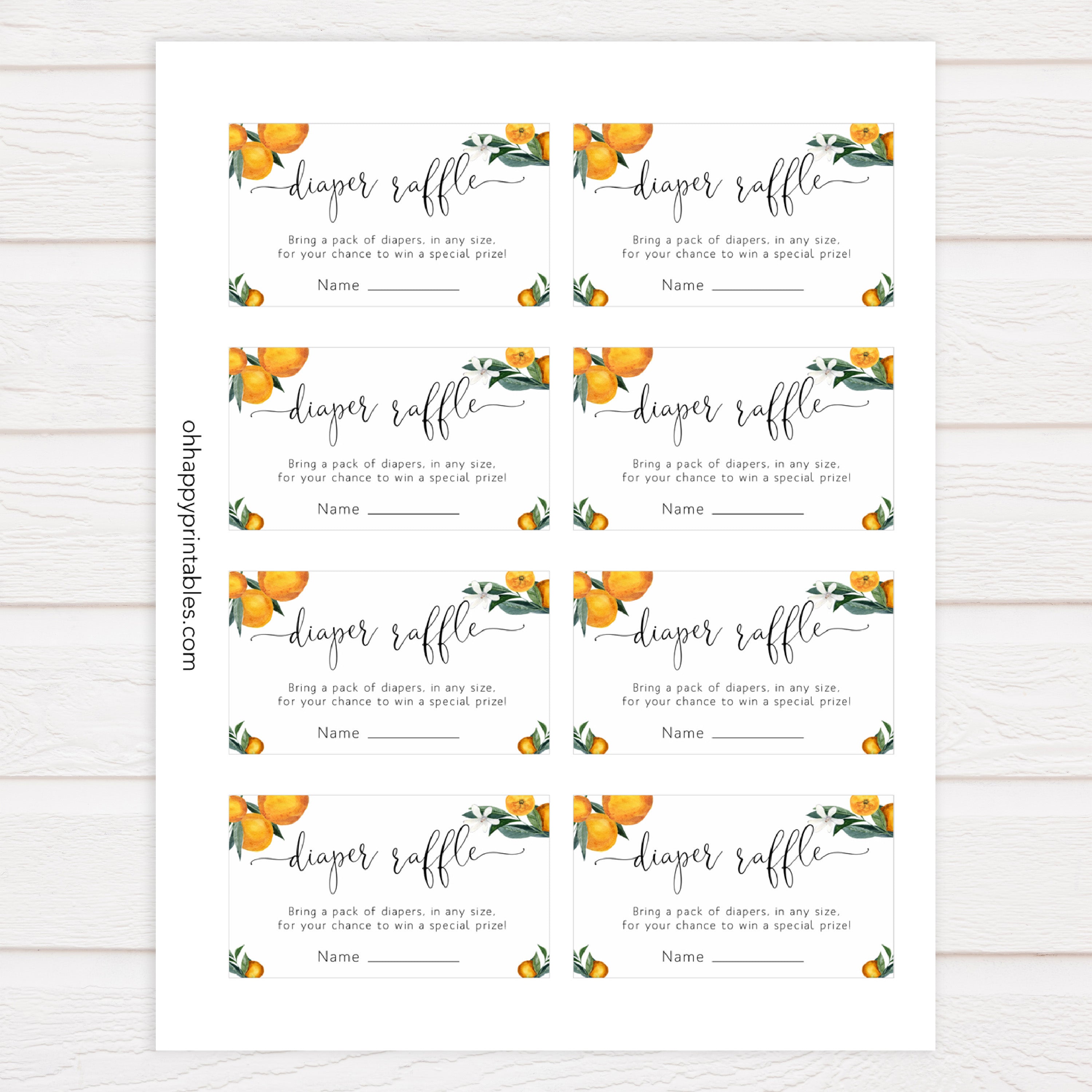 diaper raffle baby game, Printable baby shower games, little cutie baby games, baby shower games, fun baby shower ideas, top baby shower ideas, little cutie baby shower, baby shower games, fun little cutie baby shower ideas, citrus baby shower games, citrus baby shower, orange baby shower