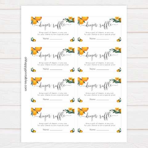 diaper raffle baby game, Printable baby shower games, little cutie baby games, baby shower games, fun baby shower ideas, top baby shower ideas, little cutie baby shower, baby shower games, fun little cutie baby shower ideas, citrus baby shower games, citrus baby shower, orange baby shower