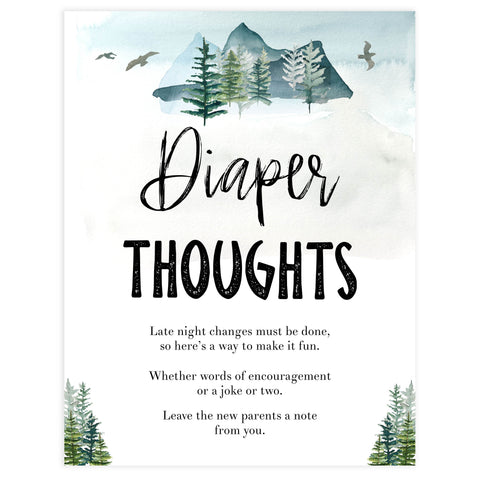 diaper thoughts baby shower, late night diapers, Printable baby shower games, adventure awaits baby games, baby shower games, fun baby shower ideas, top baby shower ideas, adventure awaits baby shower, baby shower games, fun adventure baby shower ideas
