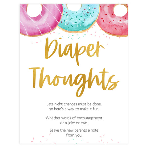 diaper thoughts baby game, Printable baby shower games, donut baby games, baby shower games, fun baby shower ideas, top baby shower ideas, donut sprinkles baby shower, baby shower games, fun donut baby shower ideas