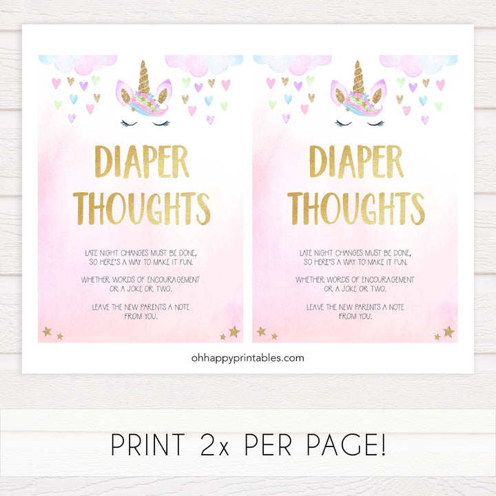diaper thoughts, late night diapers baby game, Printable baby shower games, unicorn baby games, baby shower games, fun baby shower ideas, top baby shower ideas, unicorn baby shower, baby shower games, fun unicorn baby shower ideas