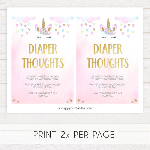 diaper thoughts, late night diapers baby game, Printable baby shower games, unicorn baby games, baby shower games, fun baby shower ideas, top baby shower ideas, unicorn baby shower, baby shower games, fun unicorn baby shower ideas