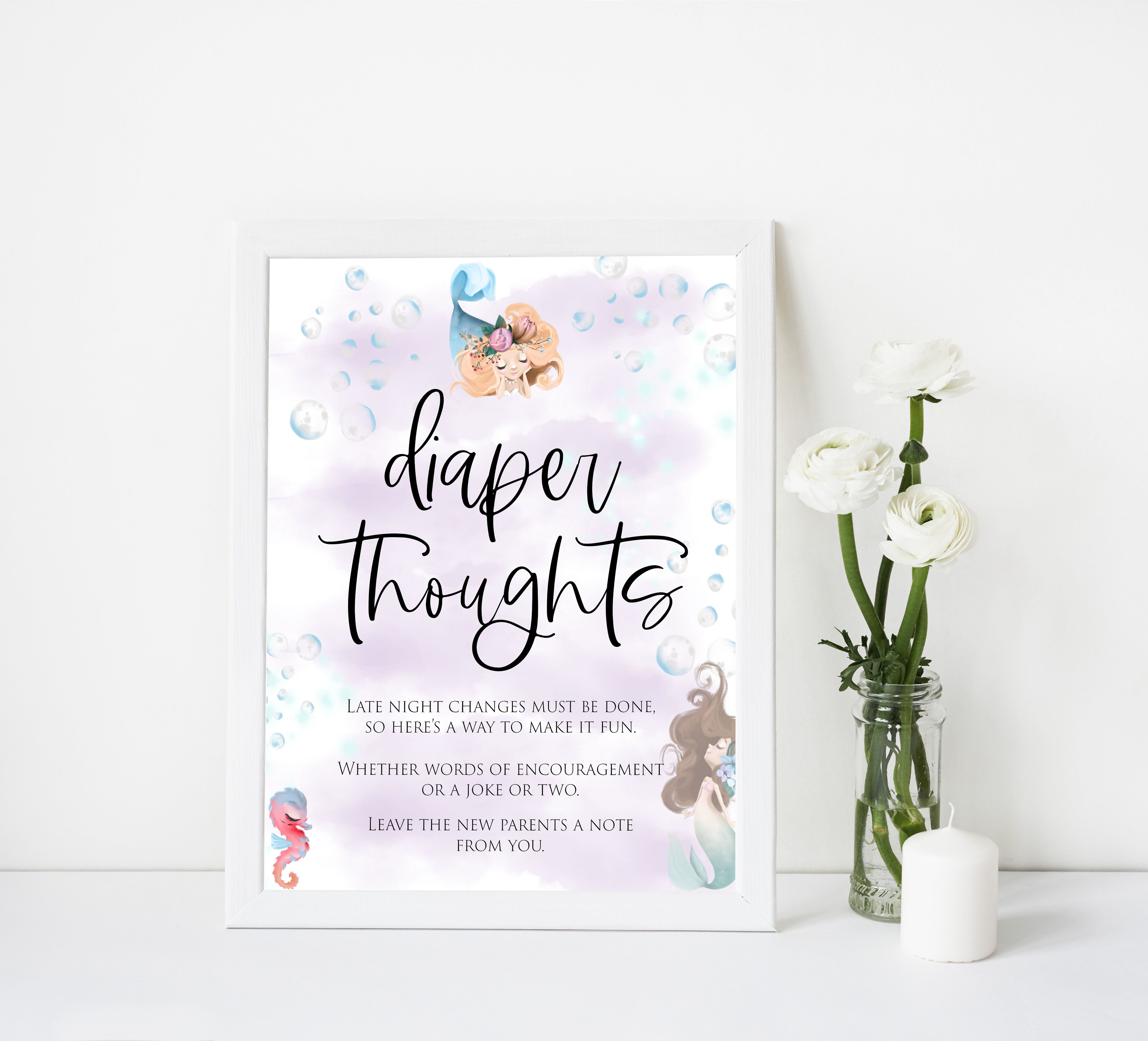 diaper thoughts game, late night diapers games, Printable baby shower games, little mermaid baby games, baby shower games, fun baby shower ideas, top baby shower ideas, little mermaid baby shower, baby shower games, pink hearts baby shower ideas