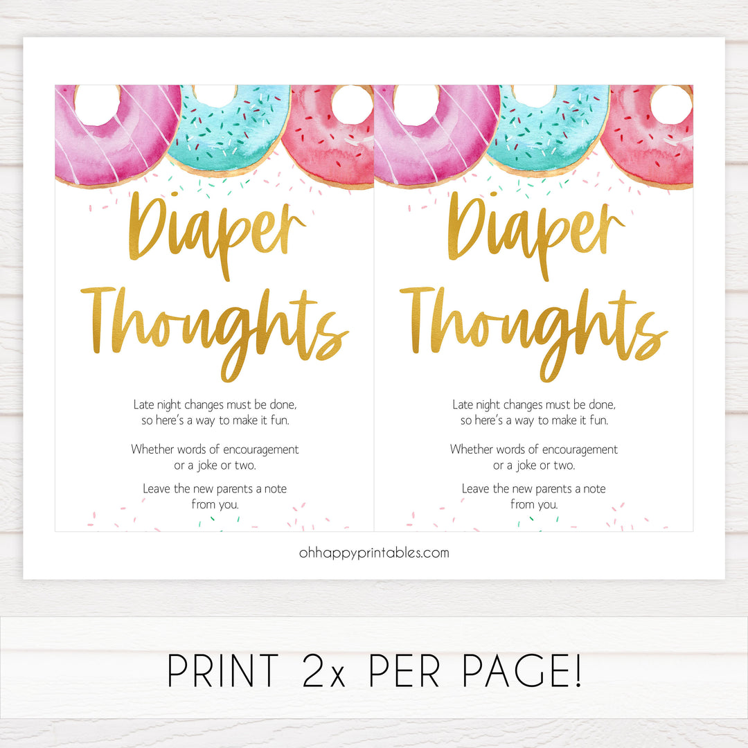 diaper thoughts baby game, Printable baby shower games, donut baby games, baby shower games, fun baby shower ideas, top baby shower ideas, donut sprinkles baby shower, baby shower games, fun donut baby shower ideas