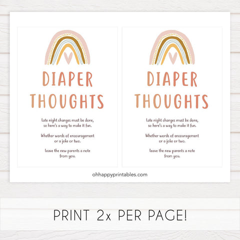 diaper thoughts game, Printable baby shower games, boho rainbow baby games, baby shower games, fun baby shower ideas, top baby shower ideas, boho rainbow baby shower, baby shower games, fun boho rainbow baby shower ideas