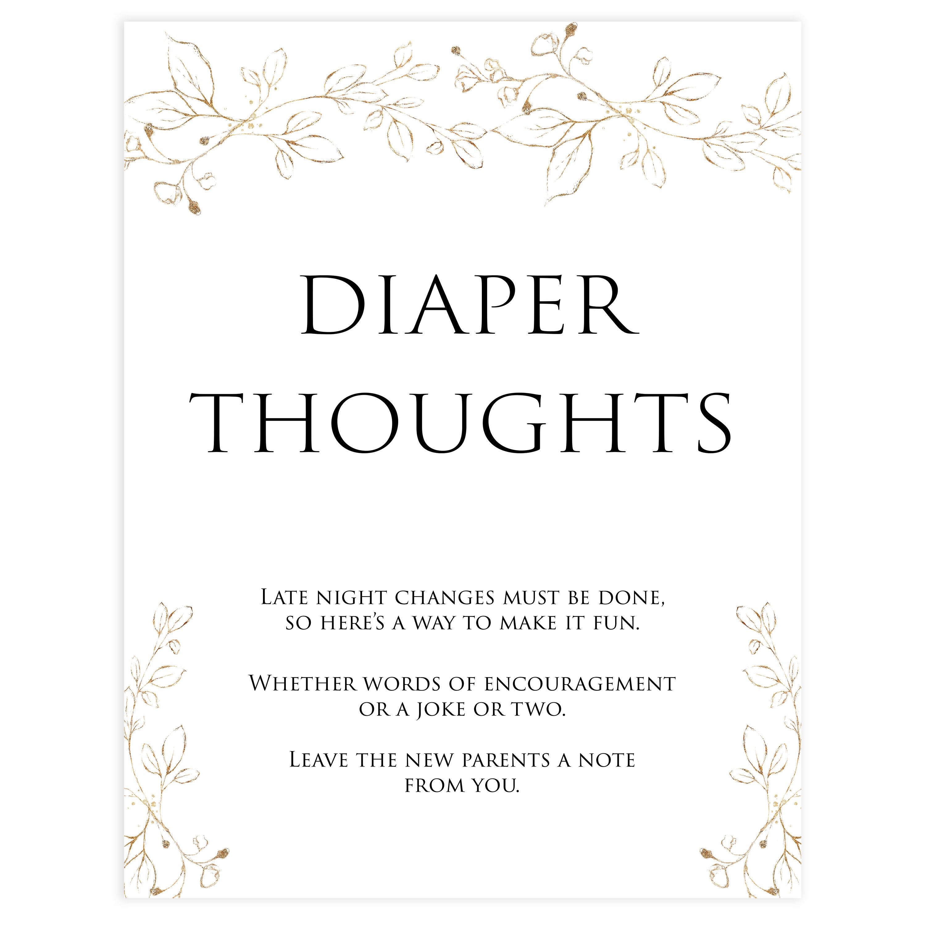 diaper thoughts game, Printable baby shower games, gold leaf baby games, baby shower games, fun baby shower ideas, top baby shower ideas, gold leaf baby shower, baby shower games, fun gold leaf baby shower ideas