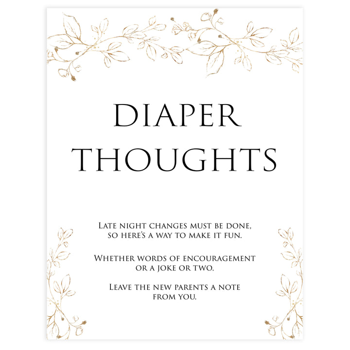 diaper thoughts game, Printable baby shower games, gold leaf baby games, baby shower games, fun baby shower ideas, top baby shower ideas, gold leaf baby shower, baby shower games, fun gold leaf baby shower ideas