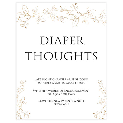 diaper thoughts game, Printable baby shower games, gold leaf baby games, baby shower games, fun baby shower ideas, top baby shower ideas, gold leaf baby shower, baby shower games, fun gold leaf baby shower ideas