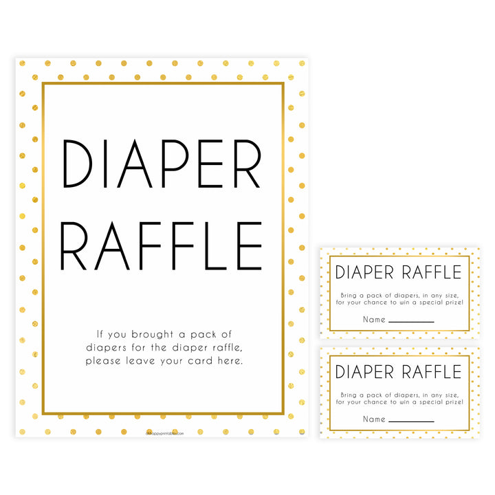 diaper raffle game, diaper raffle, Printable baby shower games, baby gold dots fun baby games, baby shower games, fun baby shower ideas, top baby shower ideas, gold glitter shower baby shower, friends baby shower ideas