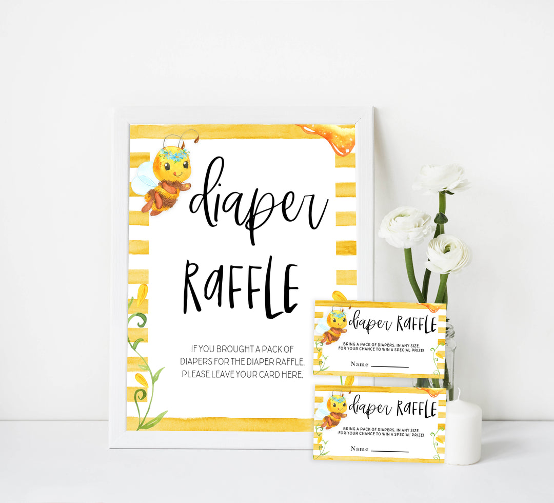 diaper raffle baby game, Printable baby shower games, mommy bee fun baby games, baby shower games, fun baby shower ideas, top baby shower ideas, mommy to bee baby shower, friends baby shower ideas