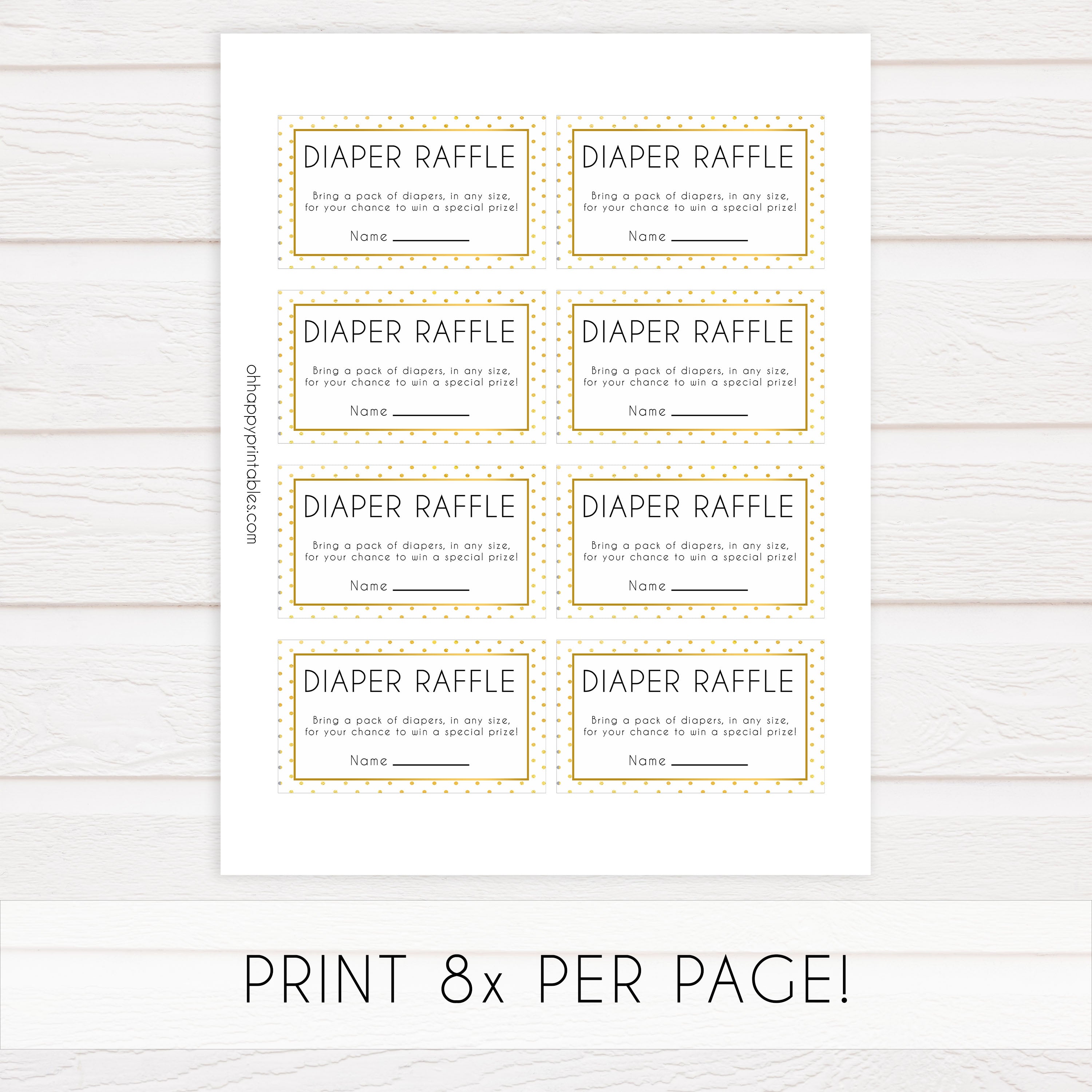diaper raffle game, diaper raffle, Printable baby shower games, baby gold dots fun baby games, baby shower games, fun baby shower ideas, top baby shower ideas, gold glitter shower baby shower, friends baby shower ideas