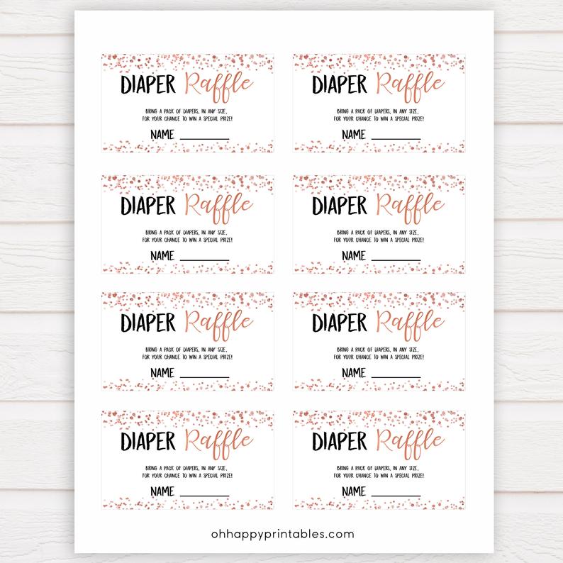 diaper raffle game, baby diaper raffle game, Printable baby shower games, rose gold fun baby games, baby shower games, fun baby shower ideas, top baby shower ideas, blush baby shower, rose gold baby shower ideas