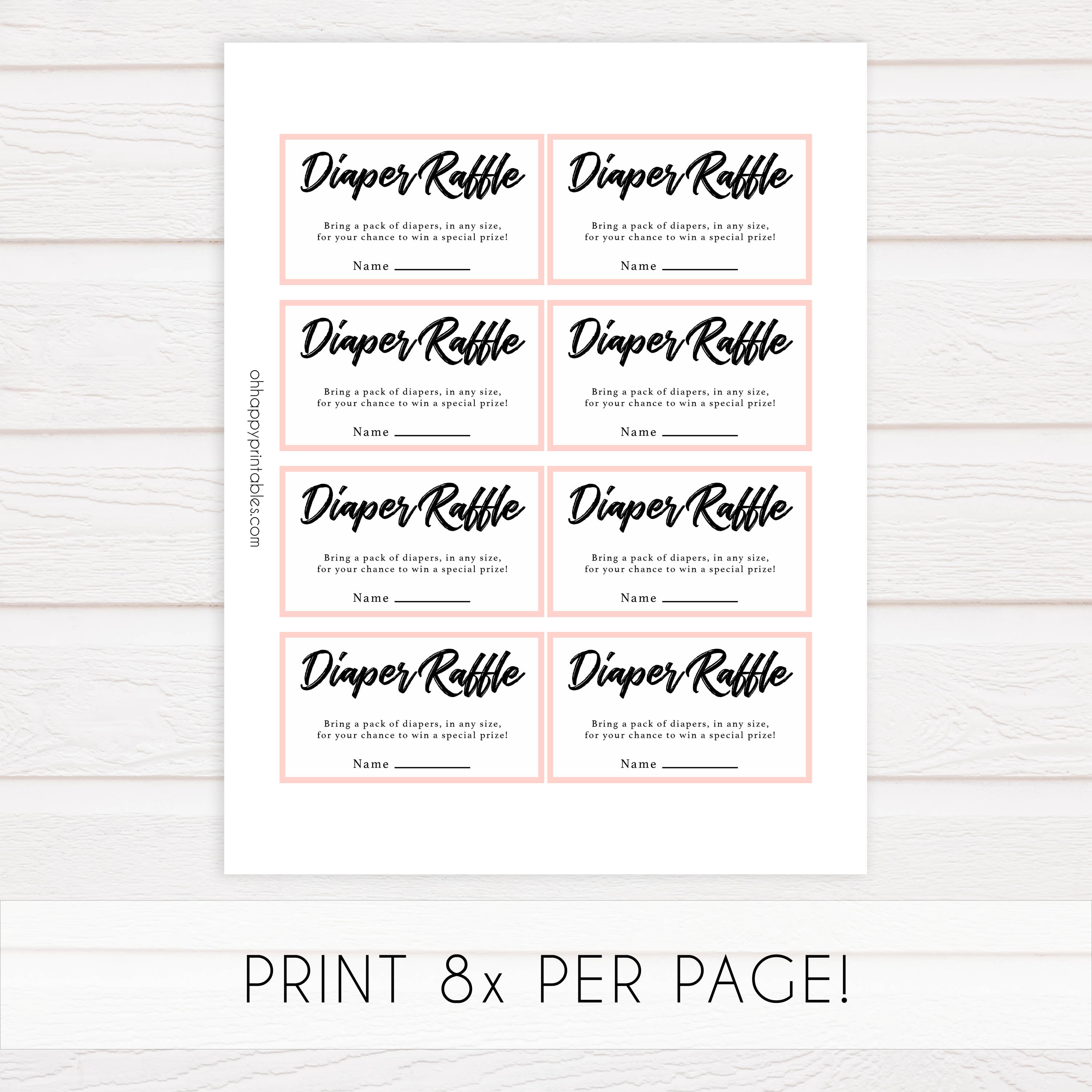 diaper raffle game, diaper raffle, Printable baby shower games, floral fun baby games, baby shower games, fun baby shower ideas, top baby shower ideas, floral baby shower, blue baby shower ideas