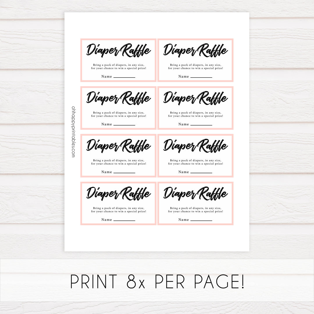 diaper raffle game, diaper raffle, Printable baby shower games, floral fun baby games, baby shower games, fun baby shower ideas, top baby shower ideas, floral baby shower, blue baby shower ideas