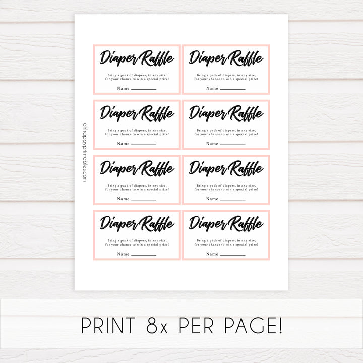 diaper raffle game, diaper raffle, Printable baby shower games, floral fun baby games, baby shower games, fun baby shower ideas, top baby shower ideas, floral baby shower, blue baby shower ideas