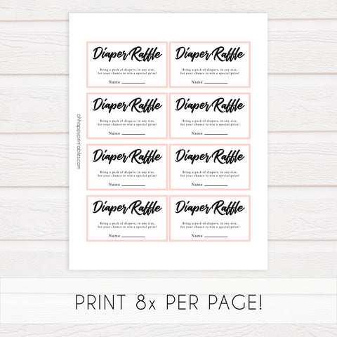 diaper raffle game, diaper raffle, Printable baby shower games, floral fun baby games, baby shower games, fun baby shower ideas, top baby shower ideas, floral baby shower, blue baby shower ideas