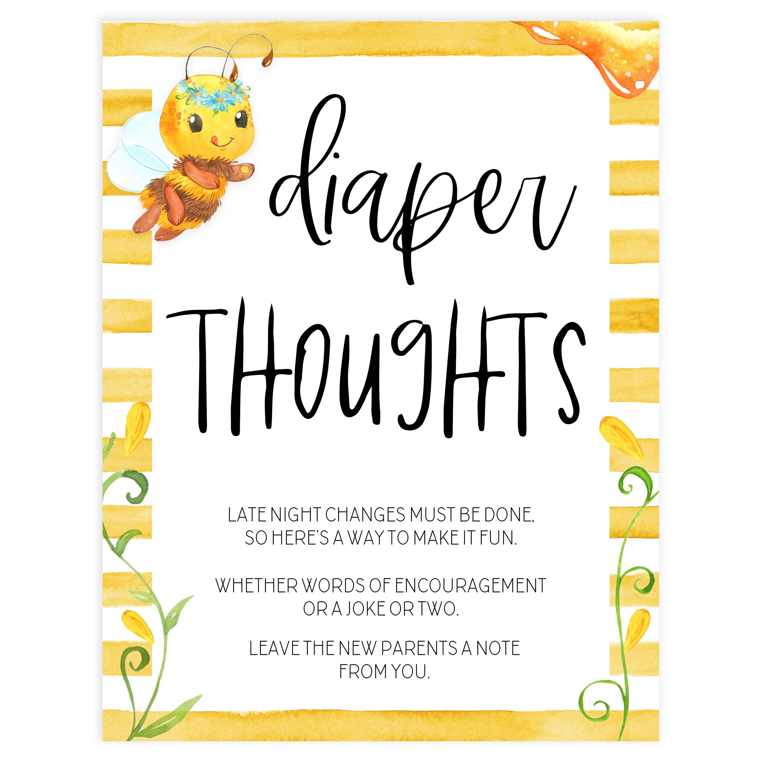 diaper thoughts baby game, Printable baby shower games, mommy bee fun baby games, baby shower games, fun baby shower ideas, top baby shower ideas, mommy to bee baby shower, friends baby shower ideas
