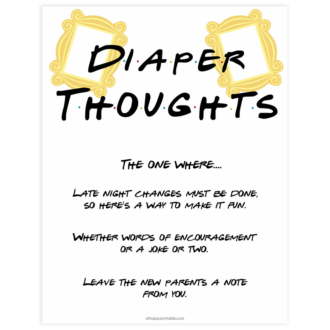 diaper thoughts, late night diaper, Printable baby shower games, friends fun baby games, baby shower games, fun baby shower ideas, top baby shower ideas, friends baby shower, friends baby shower ideas