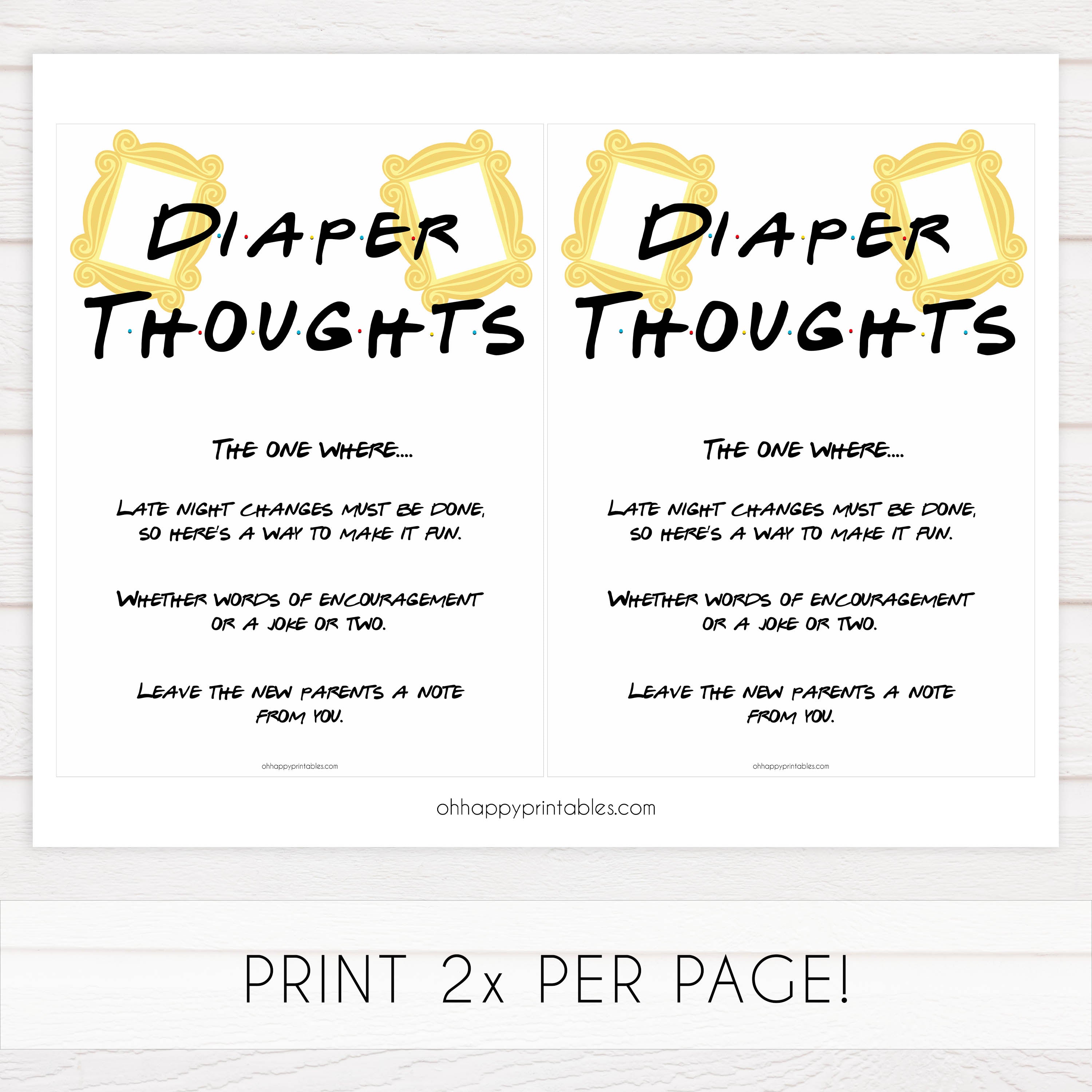 diaper thoughts, late night diaper, Printable baby shower games, friends fun baby games, baby shower games, fun baby shower ideas, top baby shower ideas, friends baby shower, friends baby shower ideas