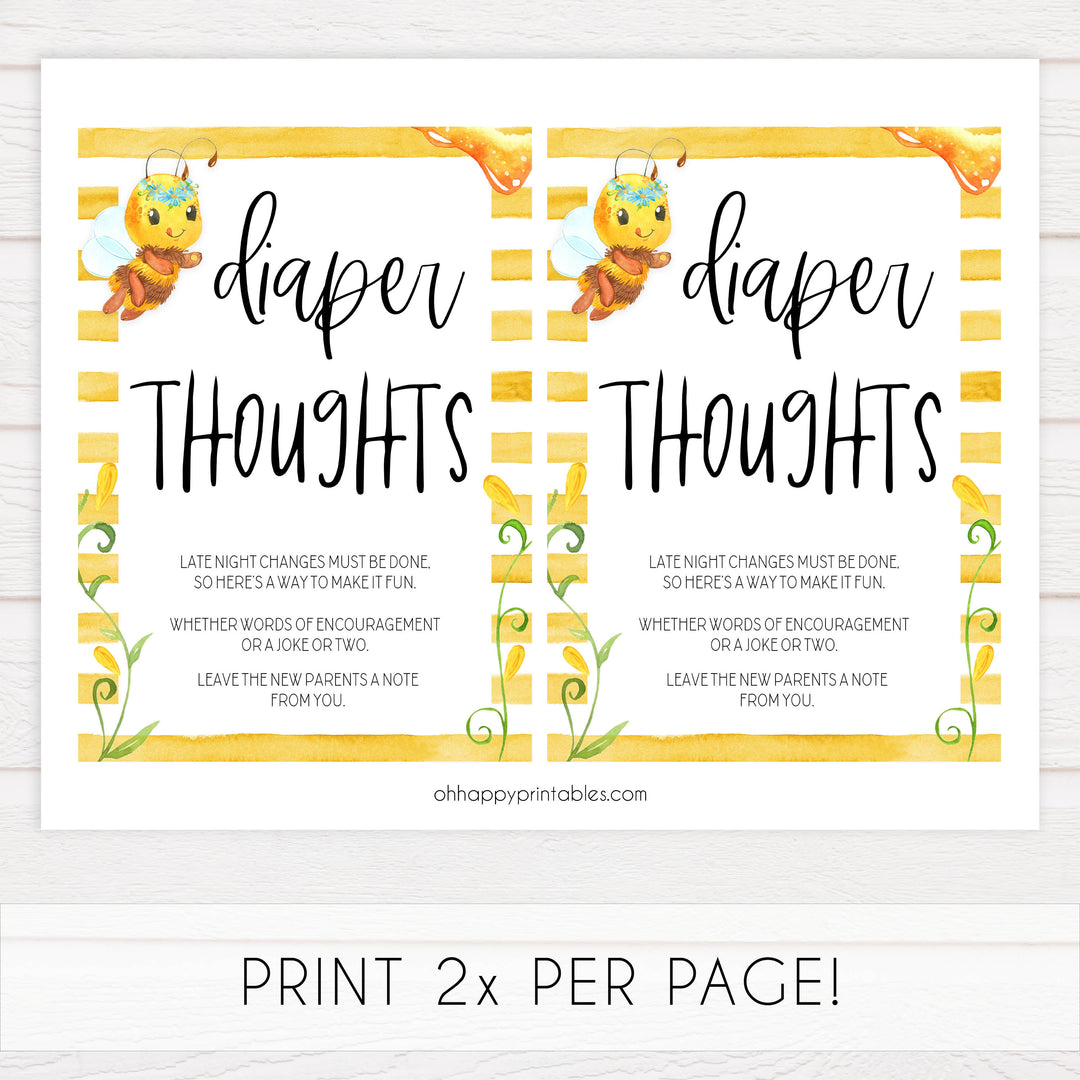 diaper thoughts baby game, Printable baby shower games, mommy bee fun baby games, baby shower games, fun baby shower ideas, top baby shower ideas, mommy to bee baby shower, friends baby shower ideas