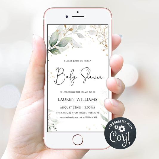 editable floral baby shower invitations, floral mobile baby shower invitations, editable baby invites