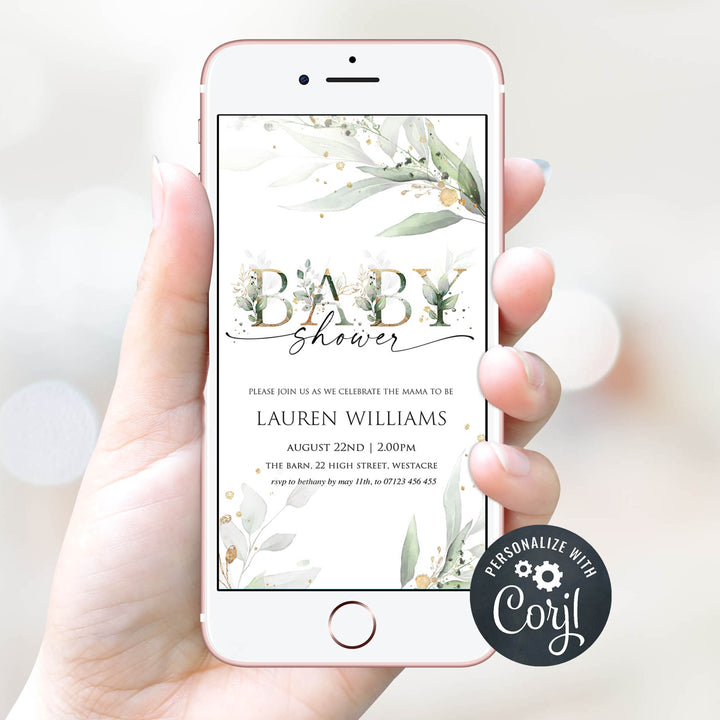 editable floral baby shower invitations, editable baby shower invites, baby shower mobile invites, floral baby shower invitations