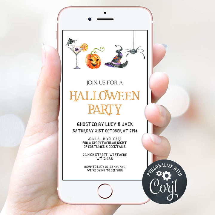 halloween invitations, editable halloween invitations, printable halloween invitations, spooky halloween invitations