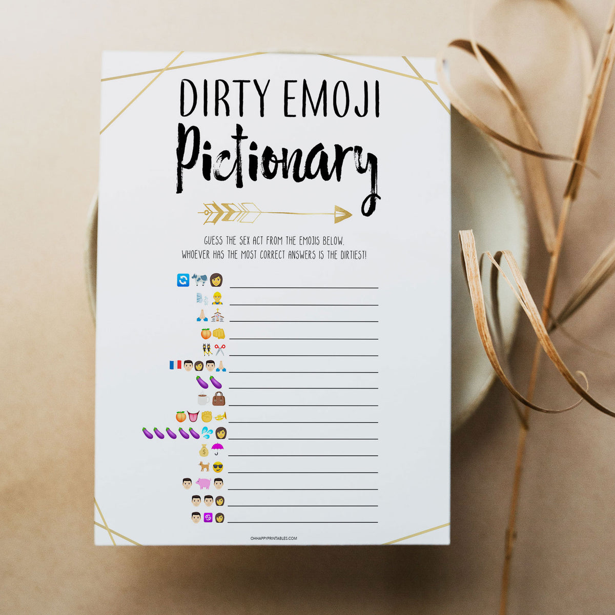 dirty emoji pictionary game, bride tribe bridal shower games, printable bridal shower games, bachelorette party games
