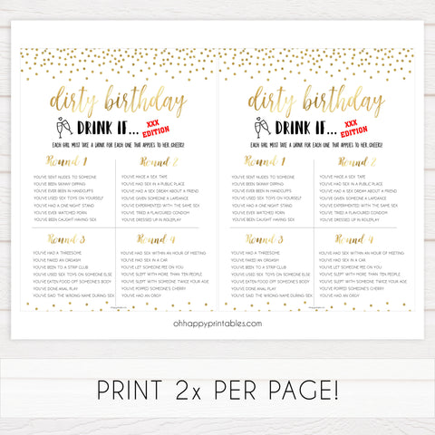 adult birthday drink if game, printable birthday games, gold glitter birthday games, fun birthday games, adult birthday games, top birthday games, 30th birthday 