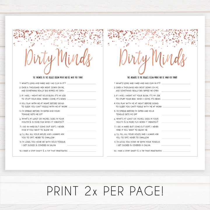 Rose gold bachelorette games, dirty minds, bachelorette games, bridal shower games, top 10 baby games, fun bachelorette games, top bridal games, rose gold games