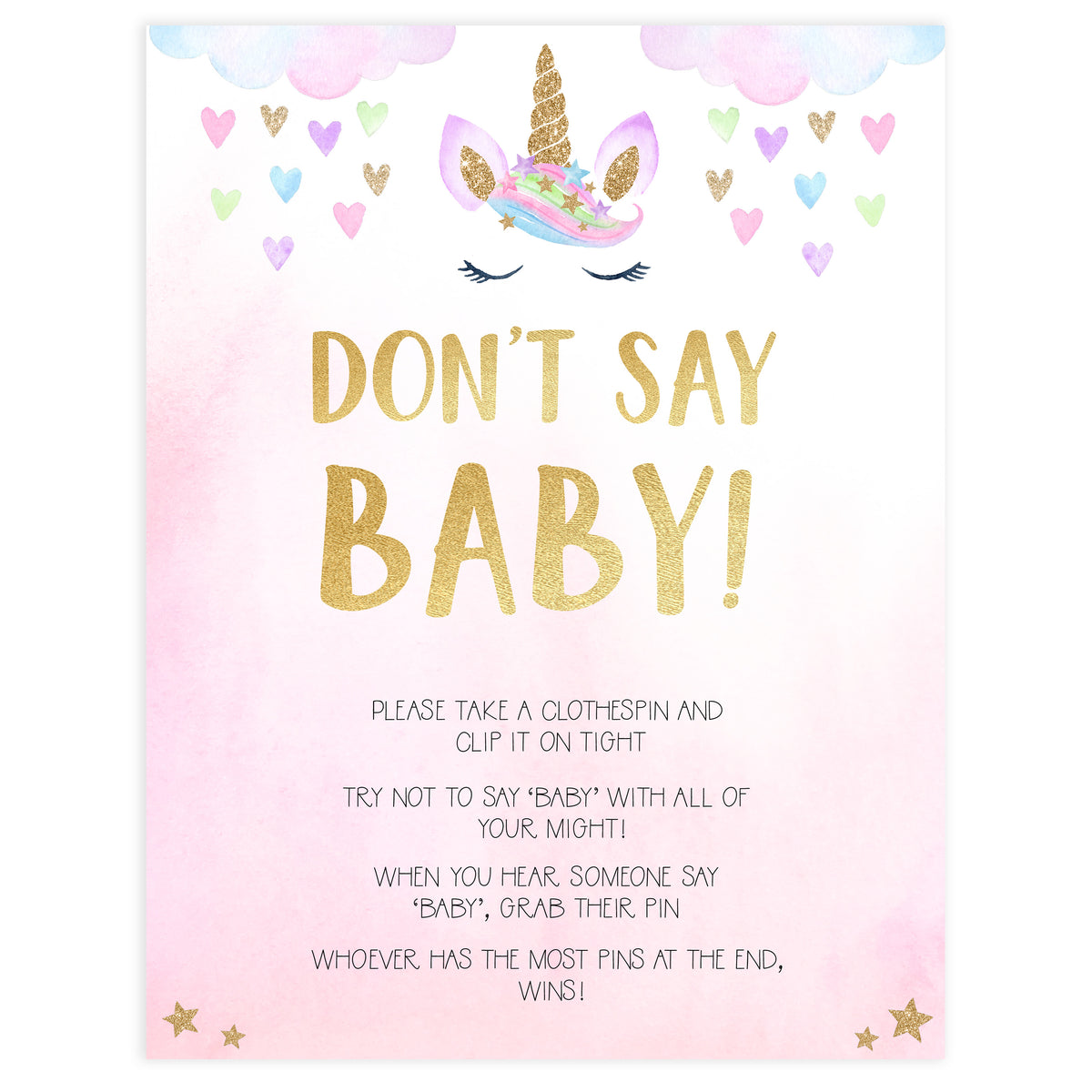 dont say baby game, Printable baby shower games, unicorn baby games, baby shower games, fun baby shower ideas, top baby shower ideas, unicorn baby shower, baby shower games, fun unicorn baby shower ideas