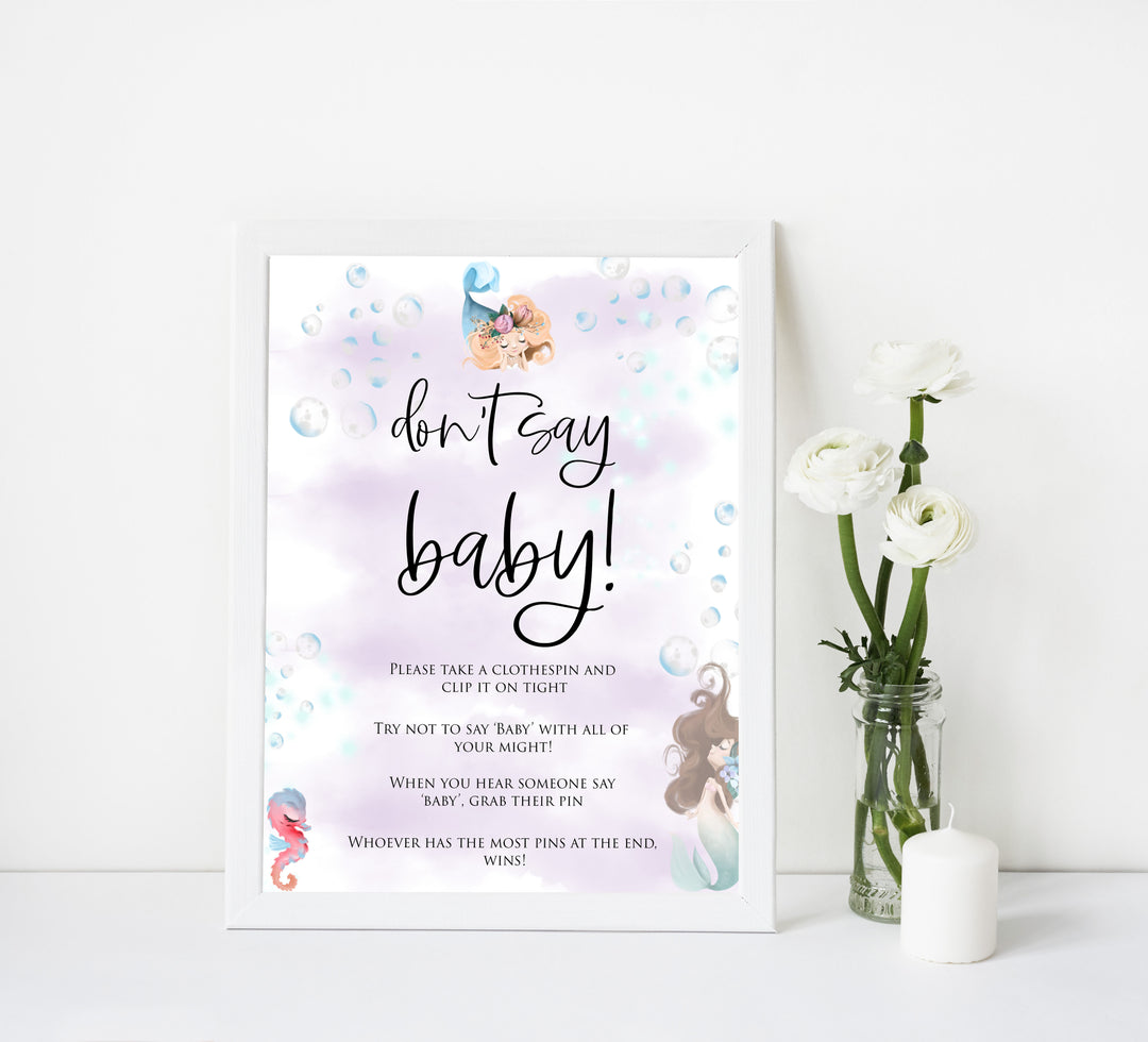 dont say baby game, Printable baby shower games, little mermaid baby games, baby shower games, fun baby shower ideas, top baby shower ideas, little mermaid baby shower, baby shower games, pink hearts baby shower ideas