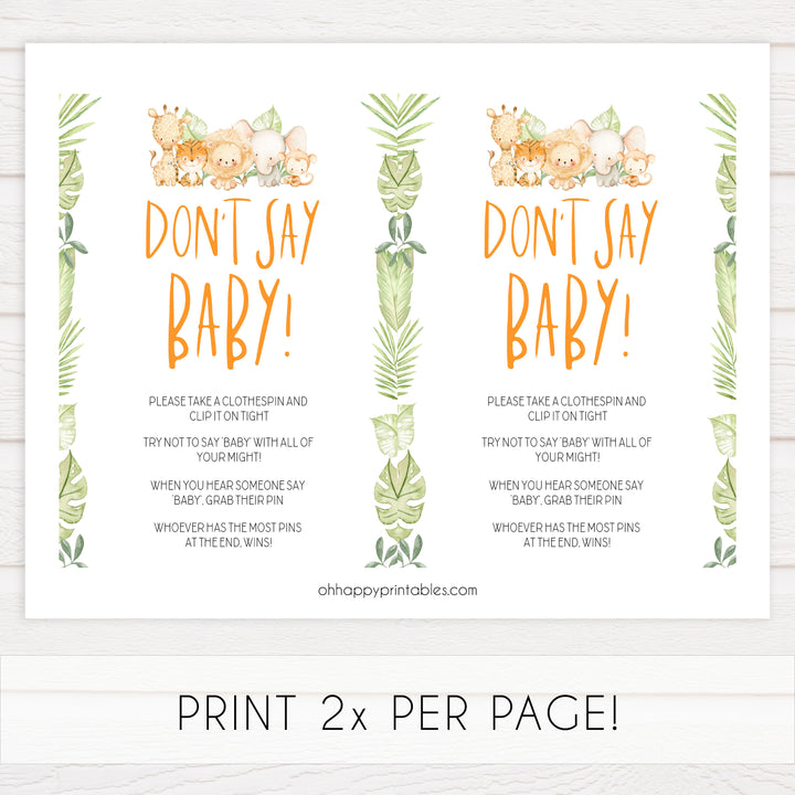 dont say baby game, Printable baby shower games, safari animals baby games, baby shower games, fun baby shower ideas, top baby shower ideas, safari animals baby shower, baby shower games, fun baby shower ideas