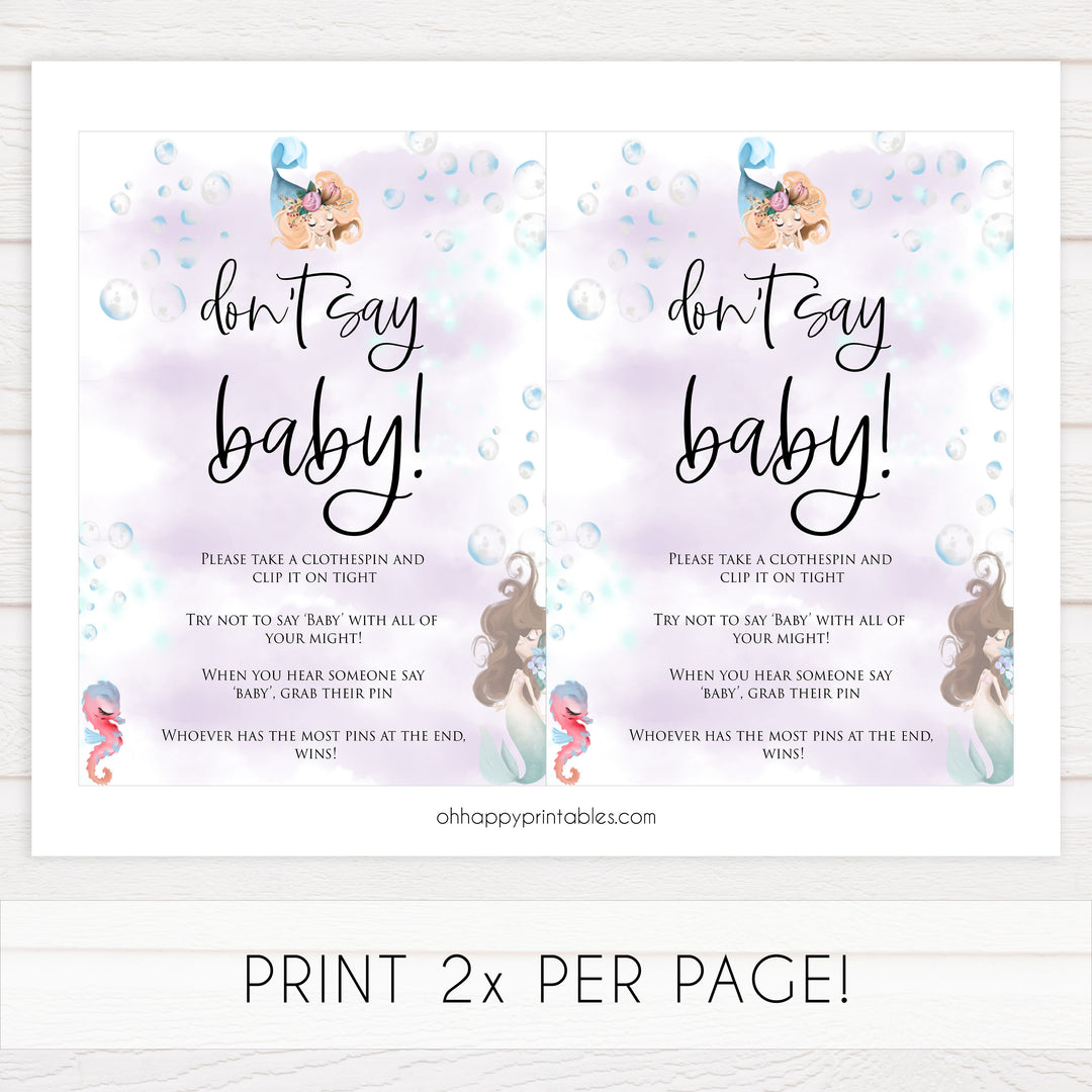 dont say baby game, Printable baby shower games, little mermaid baby games, baby shower games, fun baby shower ideas, top baby shower ideas, little mermaid baby shower, baby shower games, pink hearts baby shower ideas