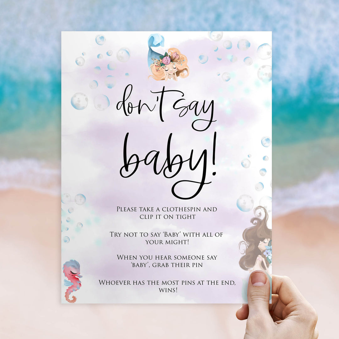 dont say baby game, Printable baby shower games, little mermaid baby games, baby shower games, fun baby shower ideas, top baby shower ideas, little mermaid baby shower, baby shower games, pink hearts baby shower ideas
