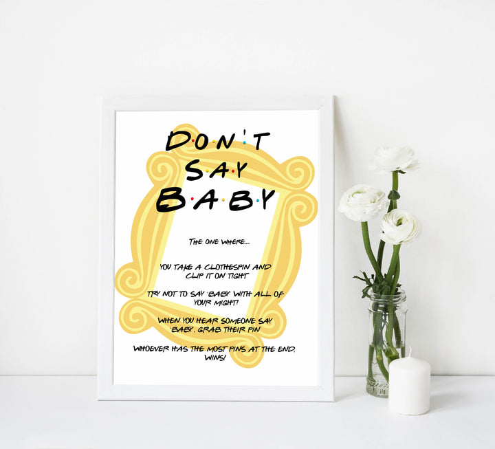 don't say baby game, Printable baby shower games, friends fun baby games, baby shower games, fun baby shower ideas, top baby shower ideas, friends baby shower, friends baby shower ideas