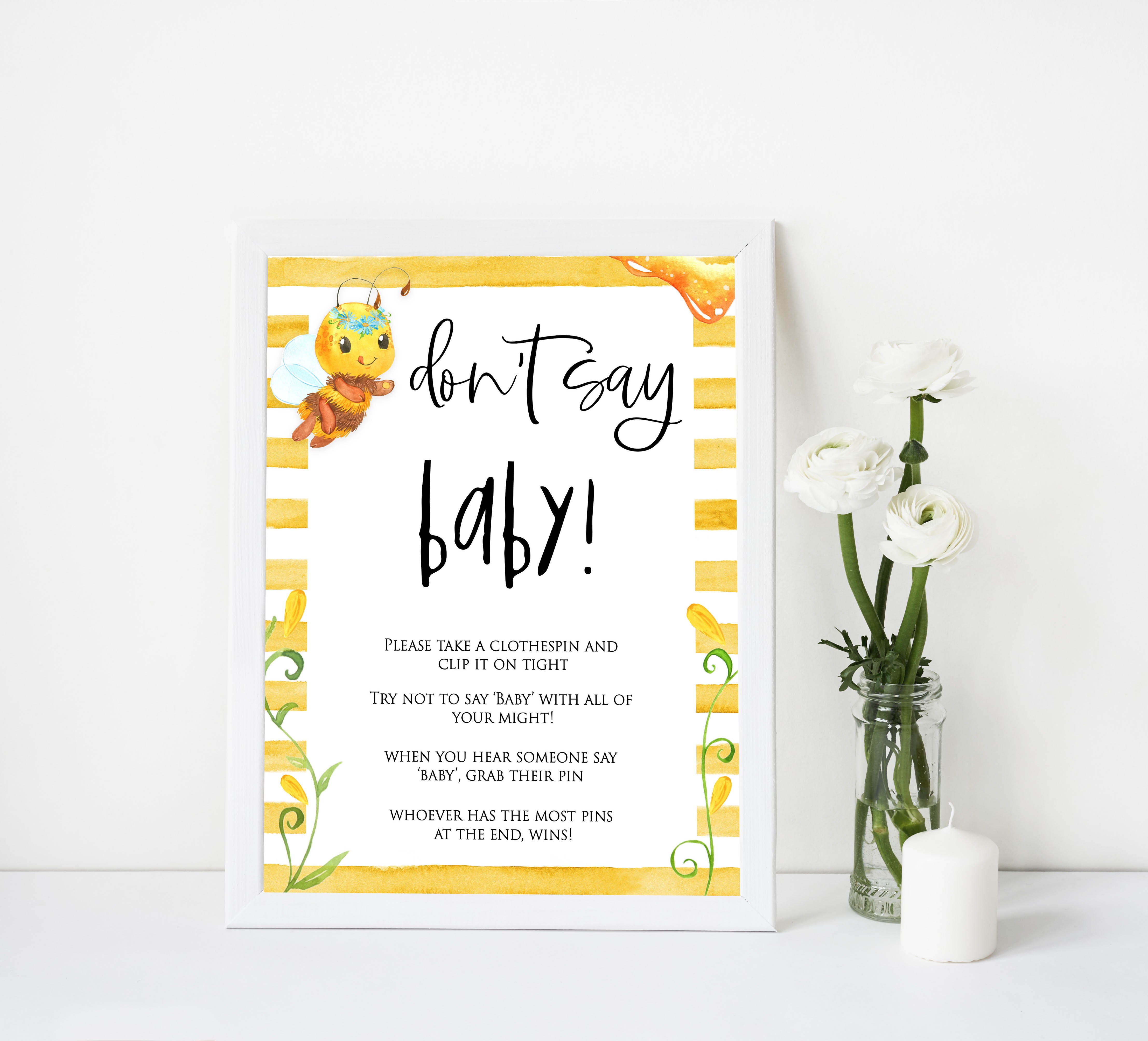 dont say baby game, dont so baby, Printable baby shower games, mommy bee fun baby games, baby shower games, fun baby shower ideas, top baby shower ideas, mommy to bee baby shower, friends baby shower ideas