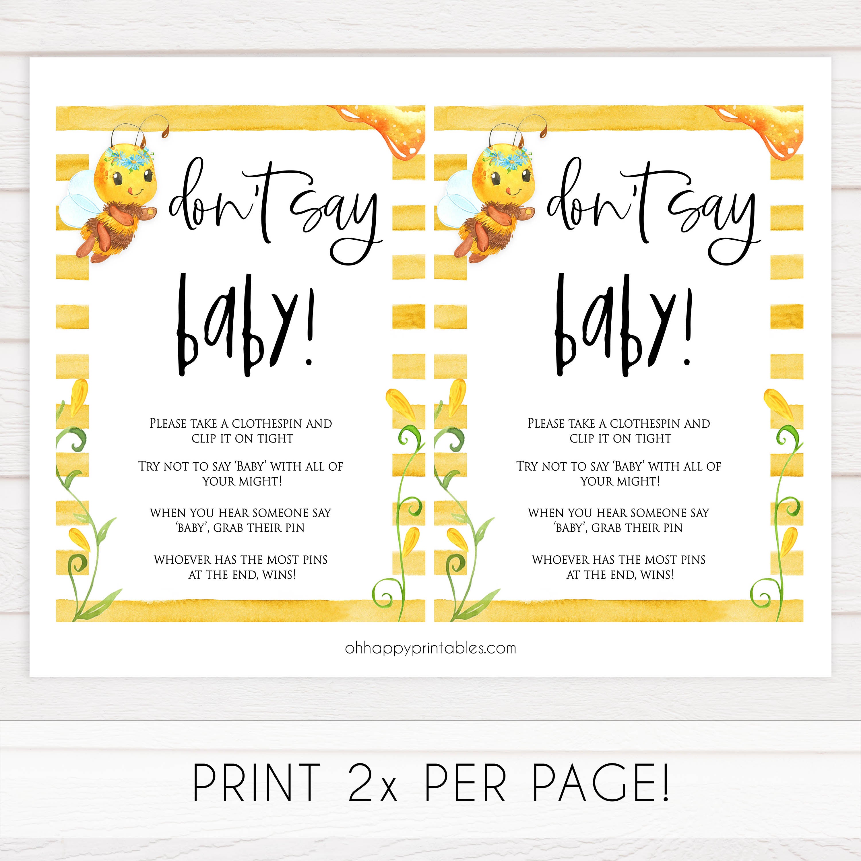 dont say baby game, dont so baby, Printable baby shower games, mommy bee fun baby games, baby shower games, fun baby shower ideas, top baby shower ideas, mommy to bee baby shower, friends baby shower ideas