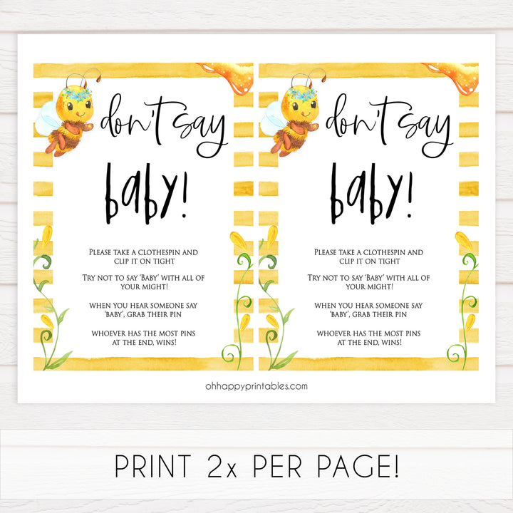 dont say baby game, dont so baby, Printable baby shower games, mommy bee fun baby games, baby shower games, fun baby shower ideas, top baby shower ideas, mommy to bee baby shower, friends baby shower ideas