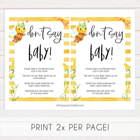 dont say baby game, dont so baby, Printable baby shower games, mommy bee fun baby games, baby shower games, fun baby shower ideas, top baby shower ideas, mommy to bee baby shower, friends baby shower ideas