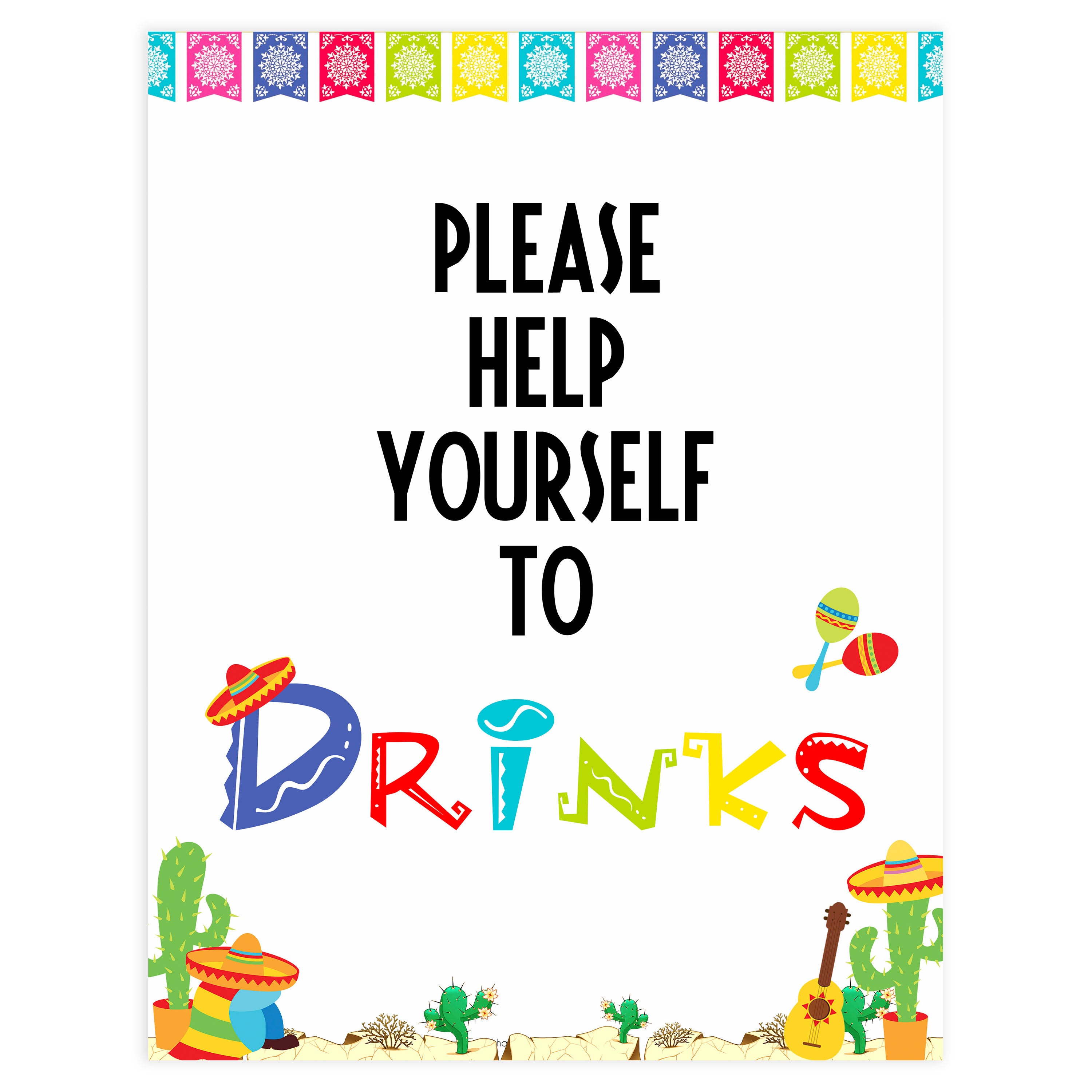 drinks baby tables signs, drinks baby decor, Mexican fiesta baby decor, printable baby table signs, printable baby decor, baby Mexican fiesta table signs, fun baby signs, baby fiesta fun baby table signs