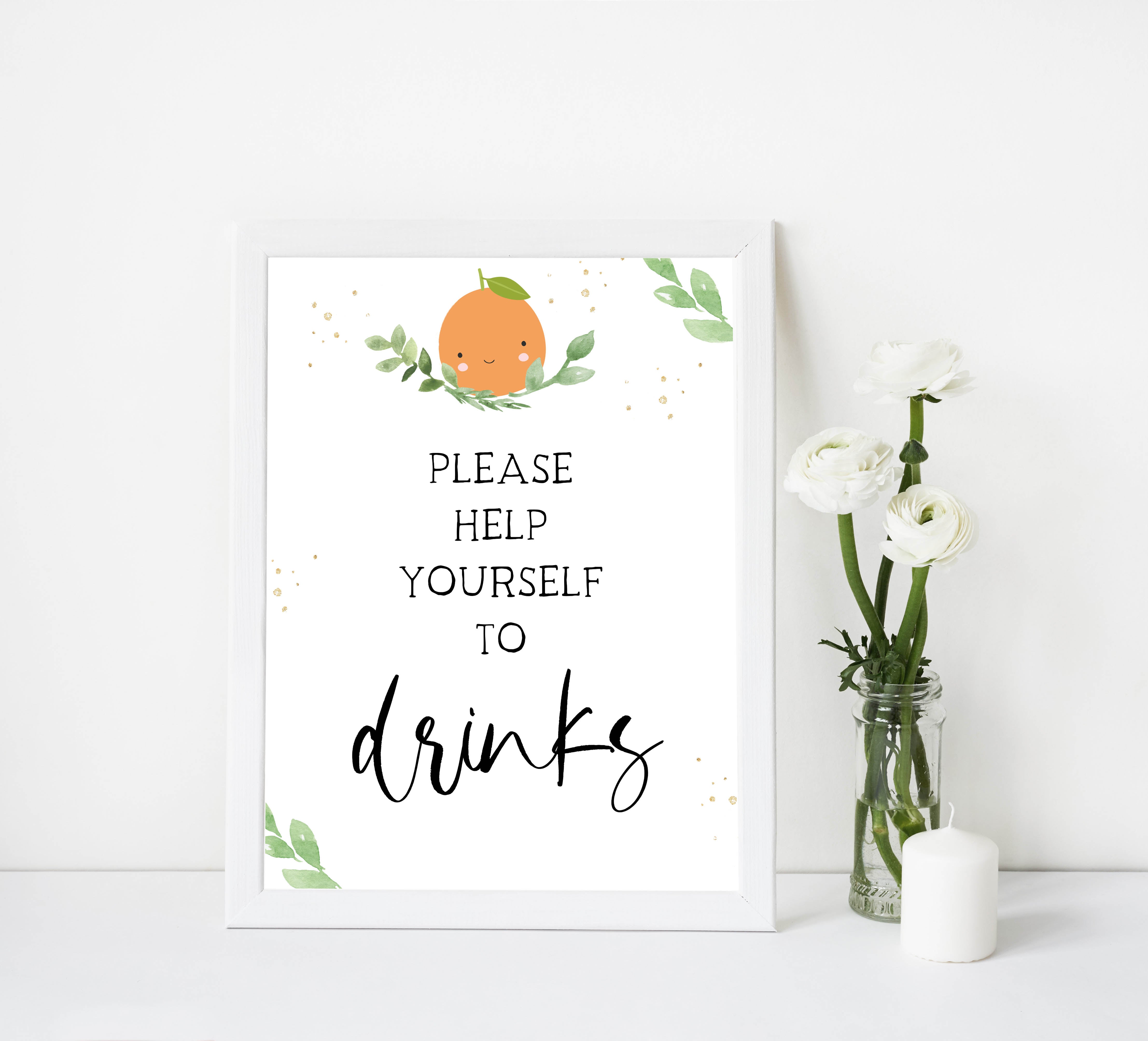 drinks baby shower table signs, Little cutie baby decor, printable baby table signs, printable baby decor, baby little cutie table signs, fun baby signs, baby little cutie fun baby table signs