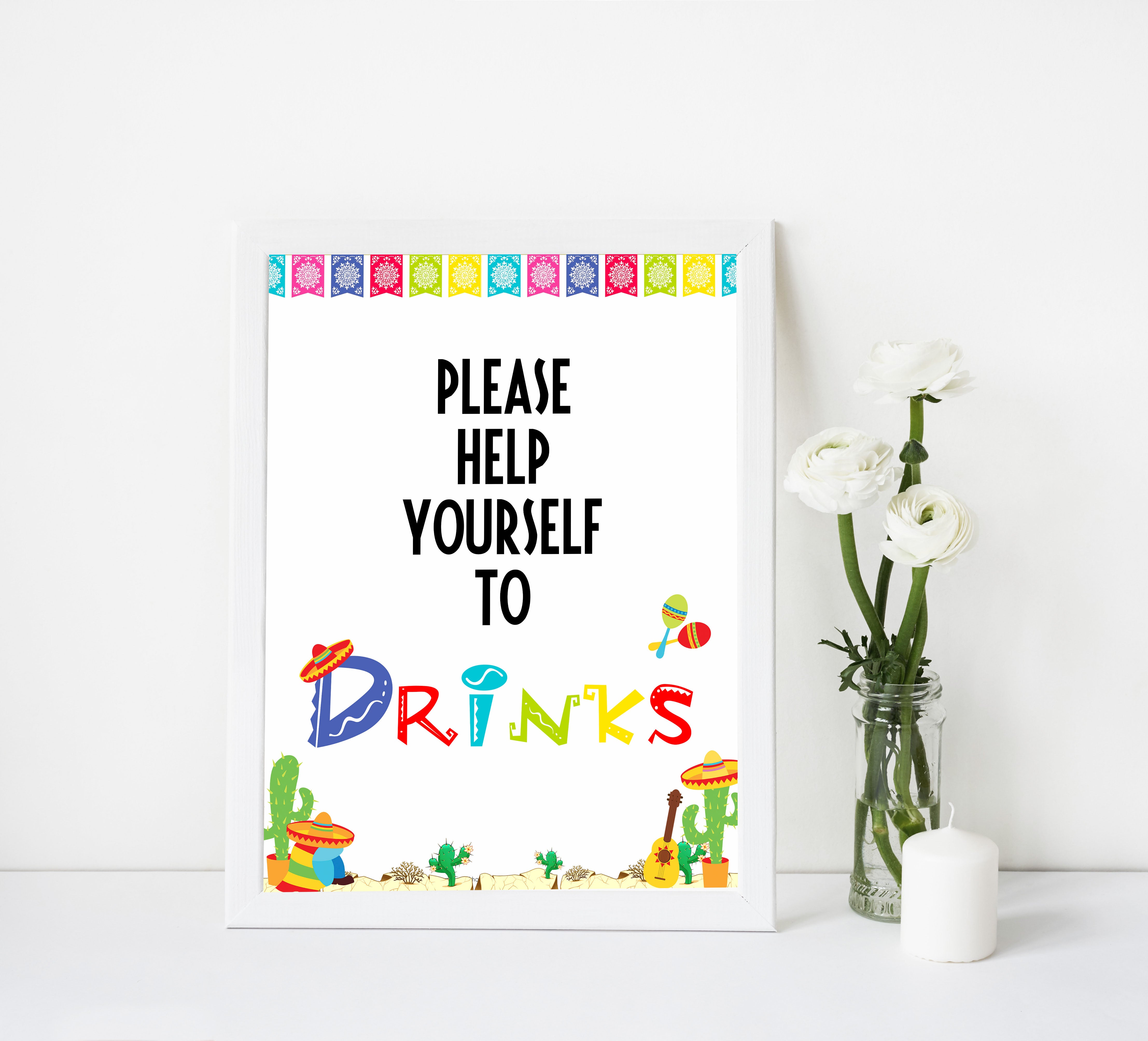 drinks baby tables signs, drinks baby decor, Mexican fiesta baby decor, printable baby table signs, printable baby decor, baby Mexican fiesta table signs, fun baby signs, baby fiesta fun baby table signs